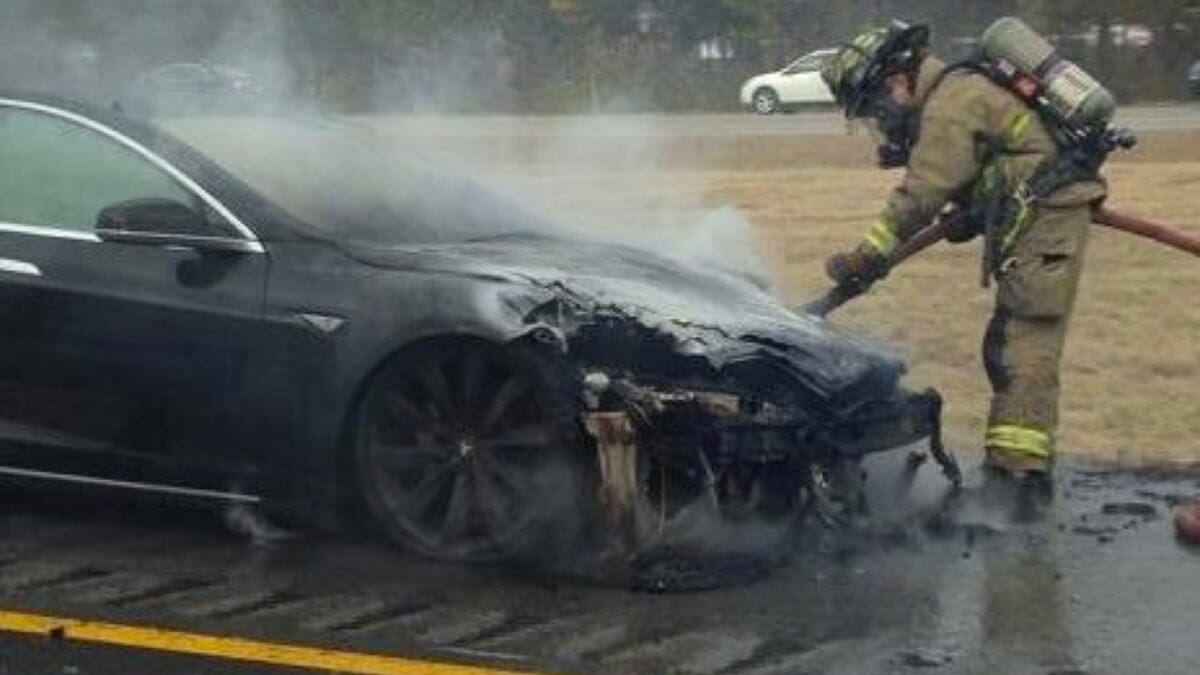 Tesla Model S Fire Greener Ideal