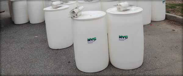 NYC rain barrels