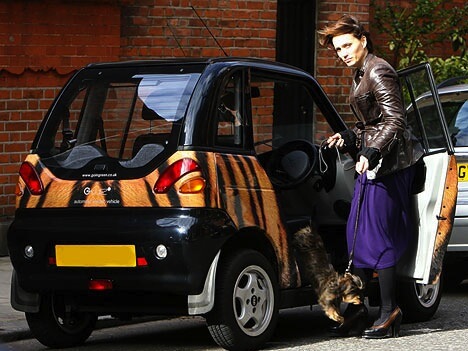 Kristin Scott Thomas G-Whiz Electric Car