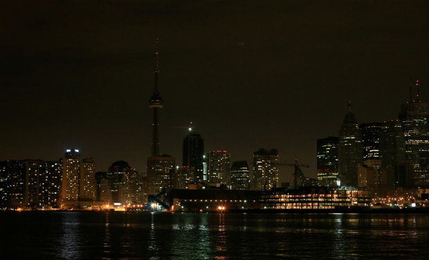 Toronto Canada during Earth Hour