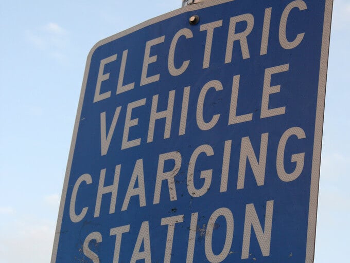 Electric Vehicle Charging Station Sign