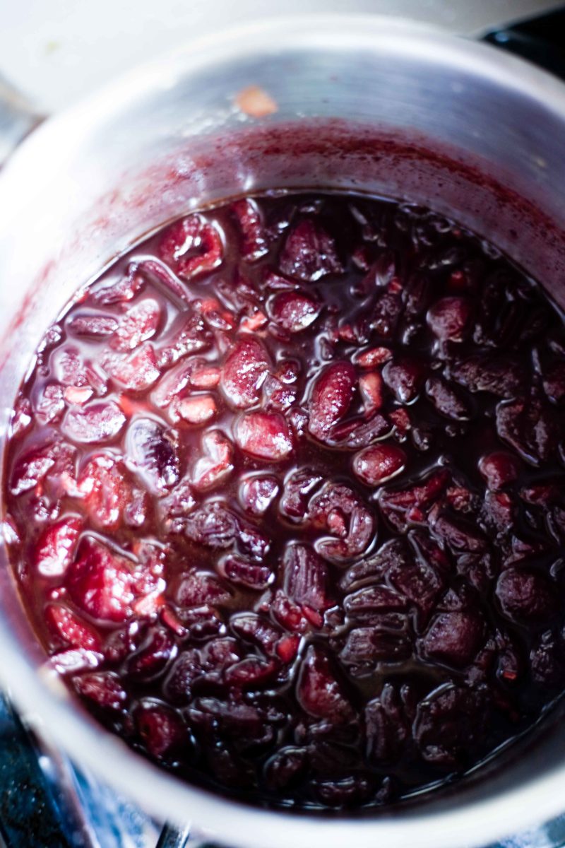 cherry chutney with red currants