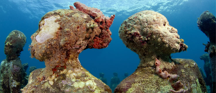 Underwater coral sculpture