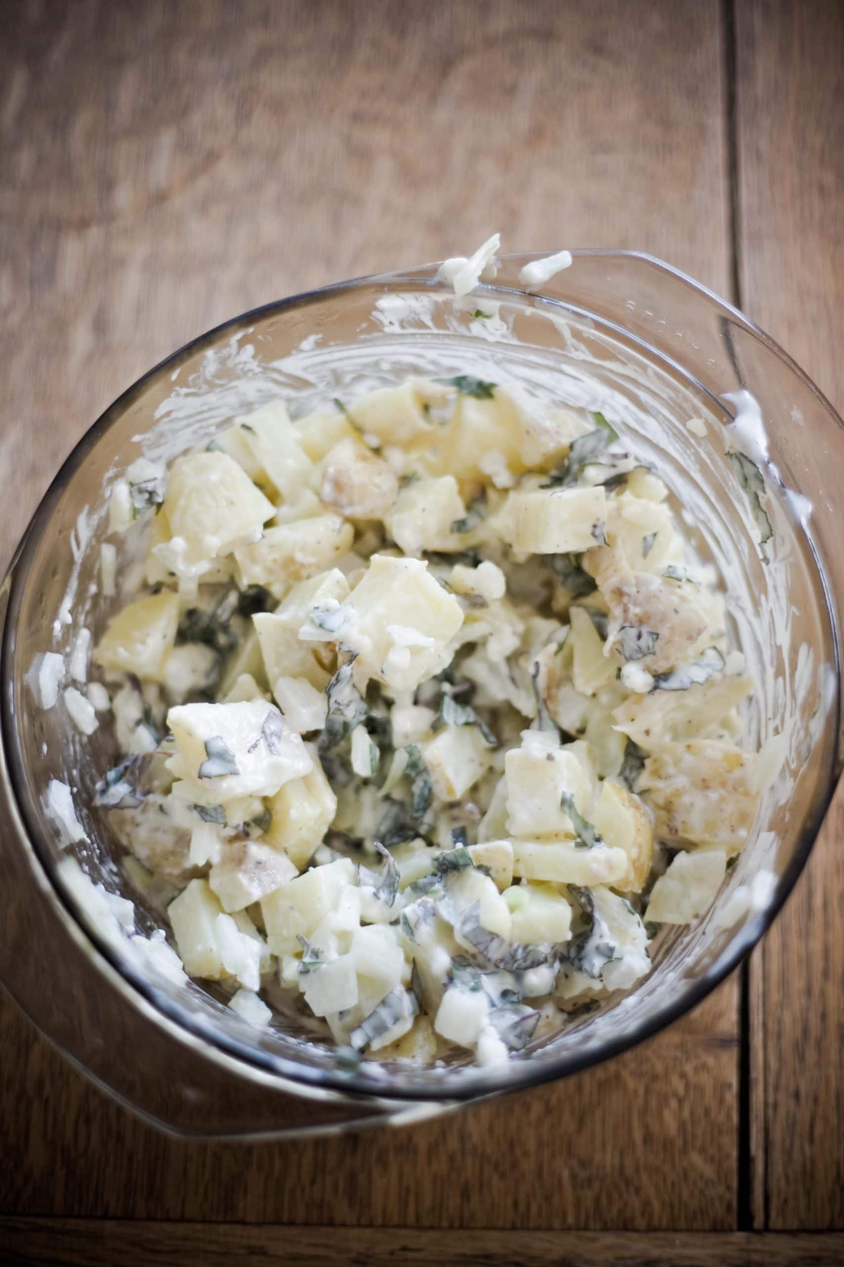 vegan minted potato salad