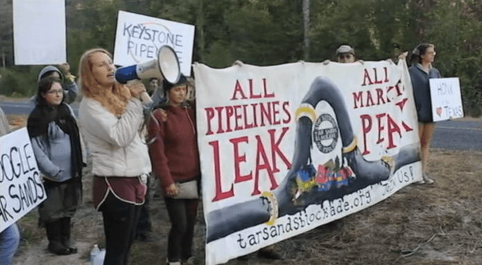 Keystone XL Pipeline protest