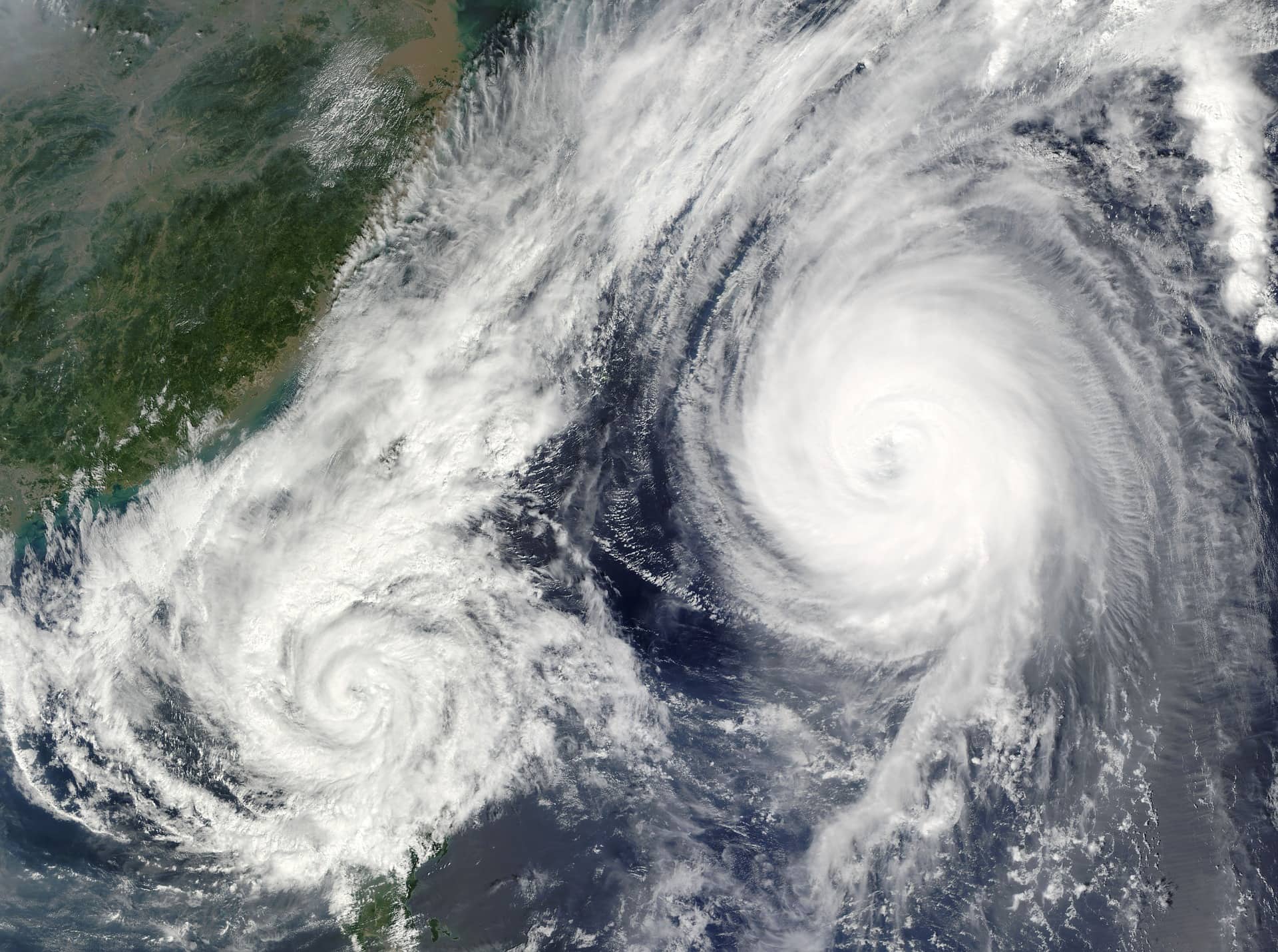 Hurricane viewed from above