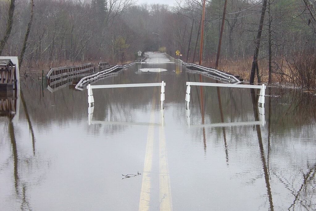 Flooding on the Cambridge Turnpike in Concord, Mass. Greener Ideal