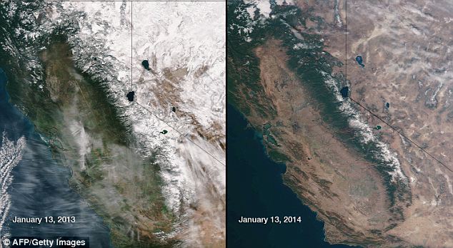 California drought yearly comparison