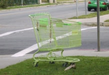 green shopping cart