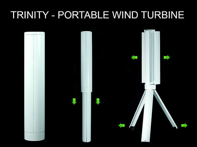 Trinity portable wind turbine