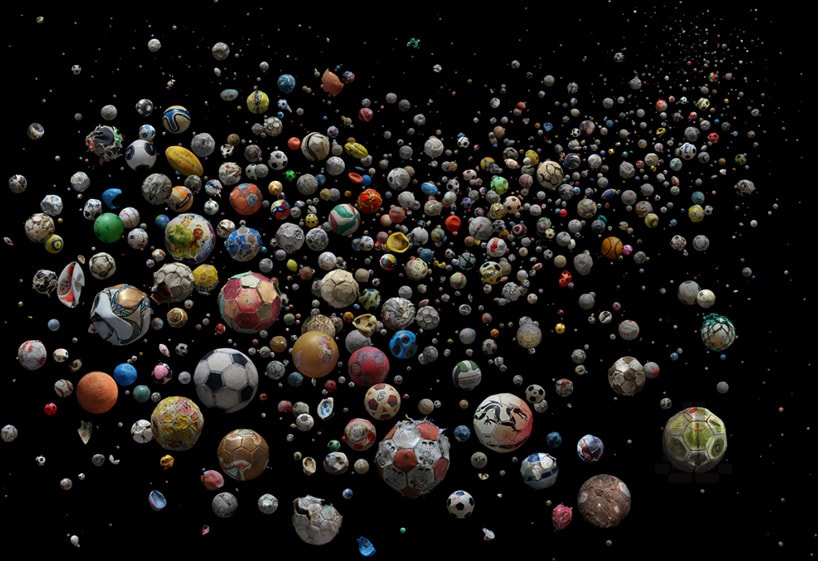 Mandy Barker Penalty soccer ball oceans art