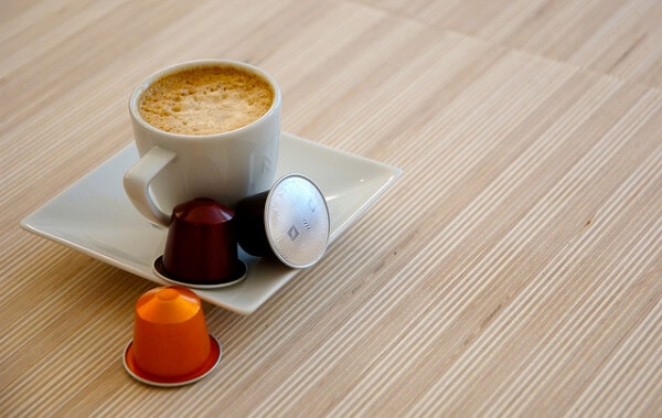 Espresso made from a coffee pod