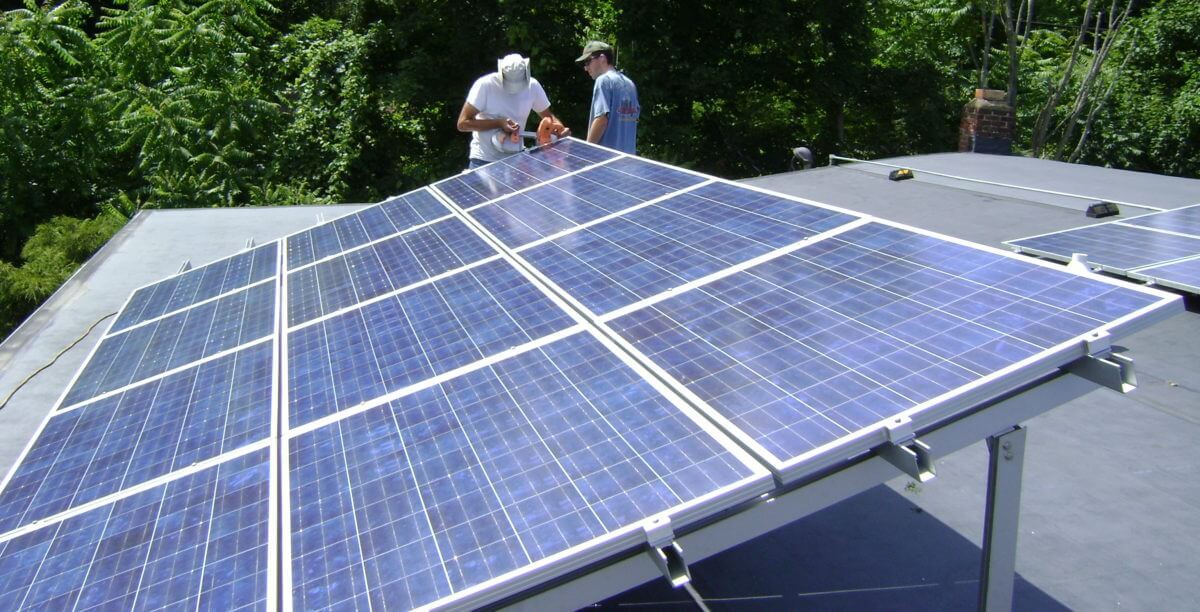rooftop solar installation