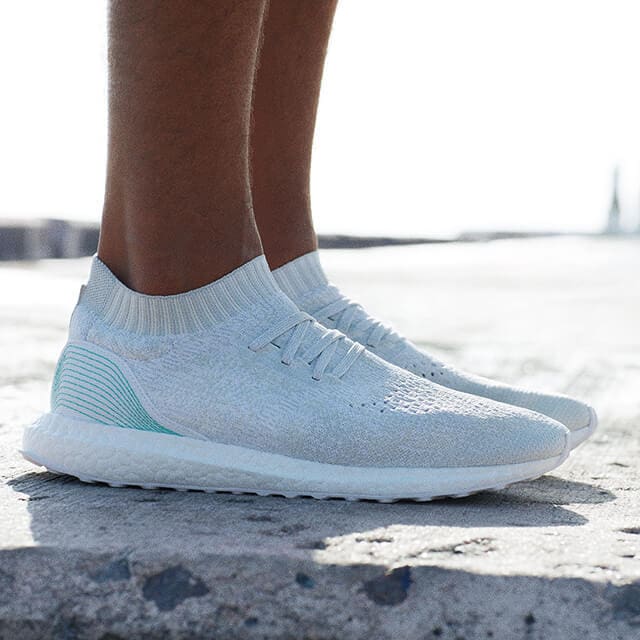 adidas ocean plastic shoes on feet
