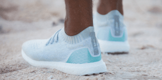 adidas ocean plastic shoes worn on beach