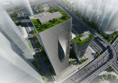 Shenzhen Energy Mansion design with green roof space by Bjarke Ingels Group