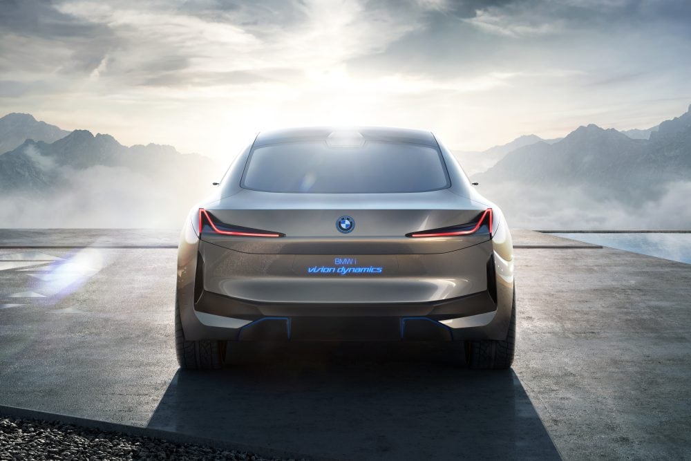 BMW i Vision Concept electric car from back