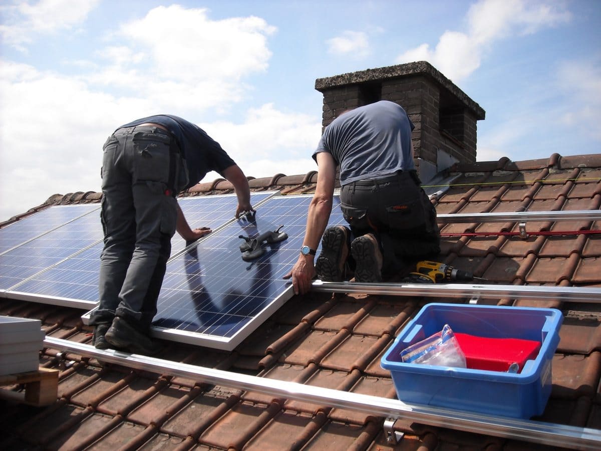 installing solar panels on house