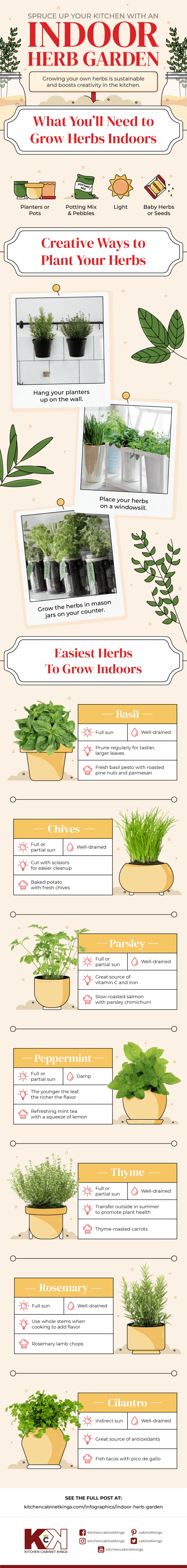 How To Set Up an Indoor Herb Garden in Your Kitchen [Infographic ...