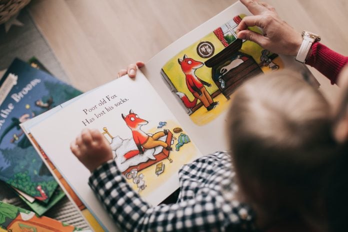 child reading a book child reading a book