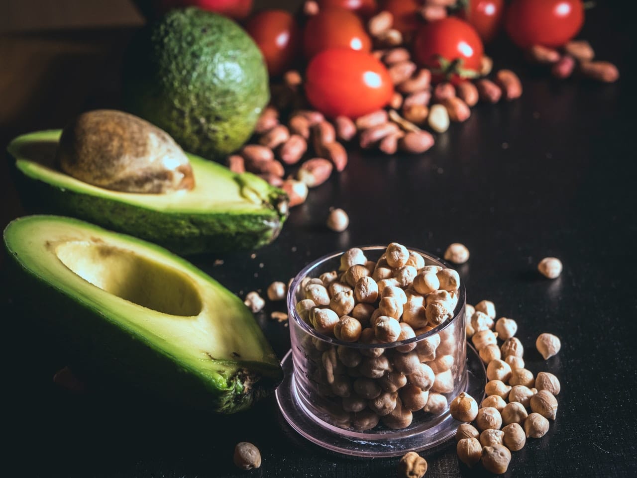 chickpeas and avocado