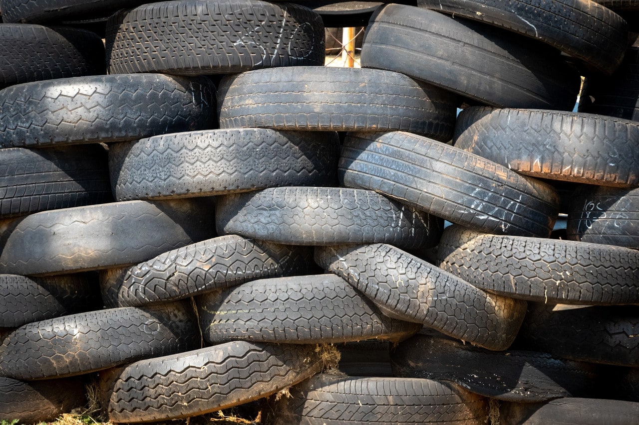 recycling old tires