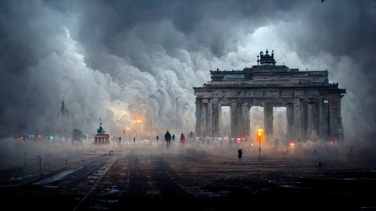 Berlin, Germany in year 2100 worst case