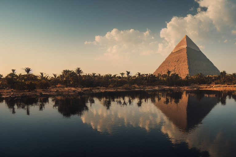 Giza Pyramids in year 2100