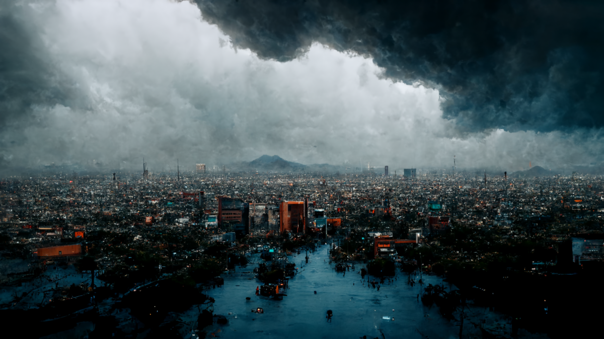 Mexico City in the year 2100 after climate change