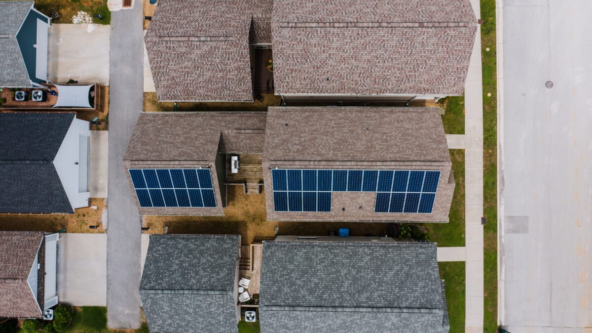 solar panels on roof of a house