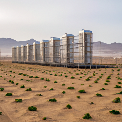 vertical farm in a desert