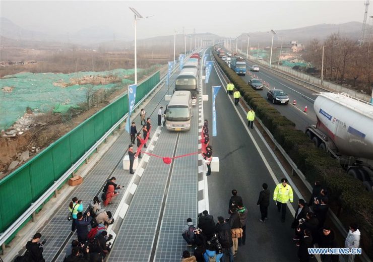 Solar roadway in Shandong
