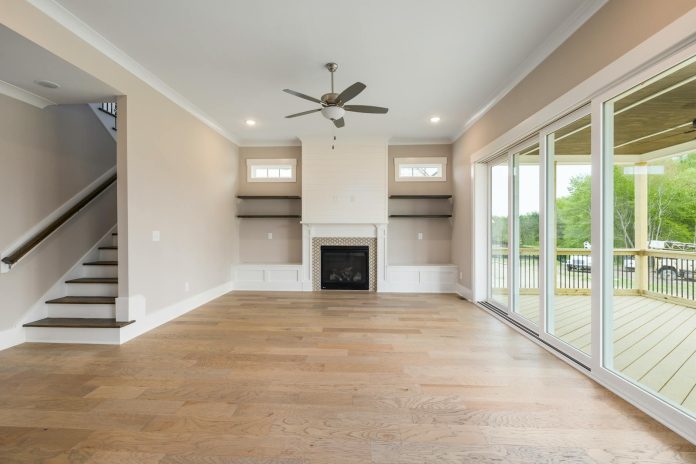 spacious room inside a house