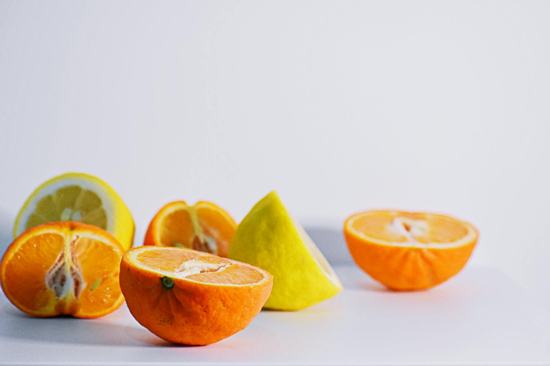 sliced oranges and lemons