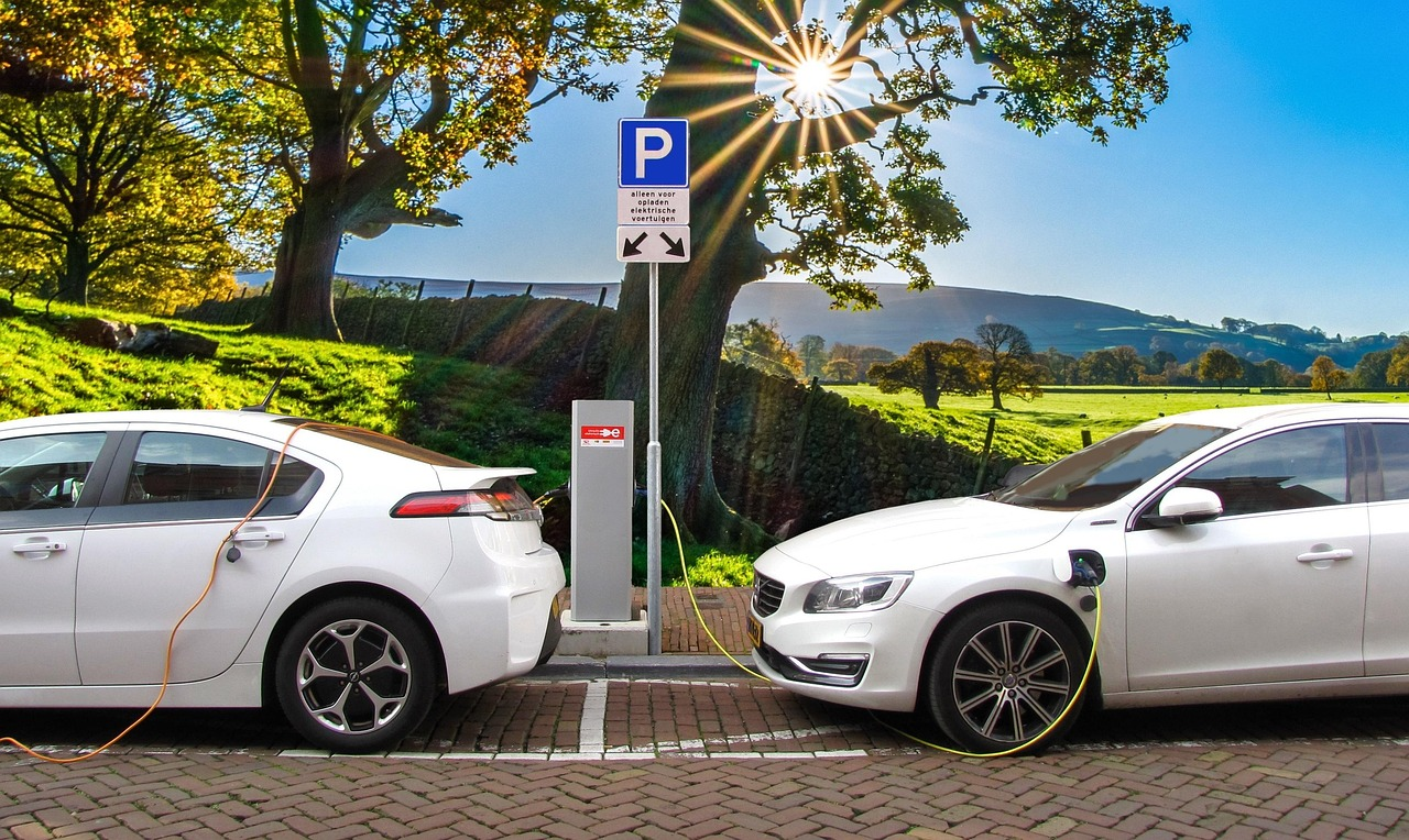 electric car and charging port